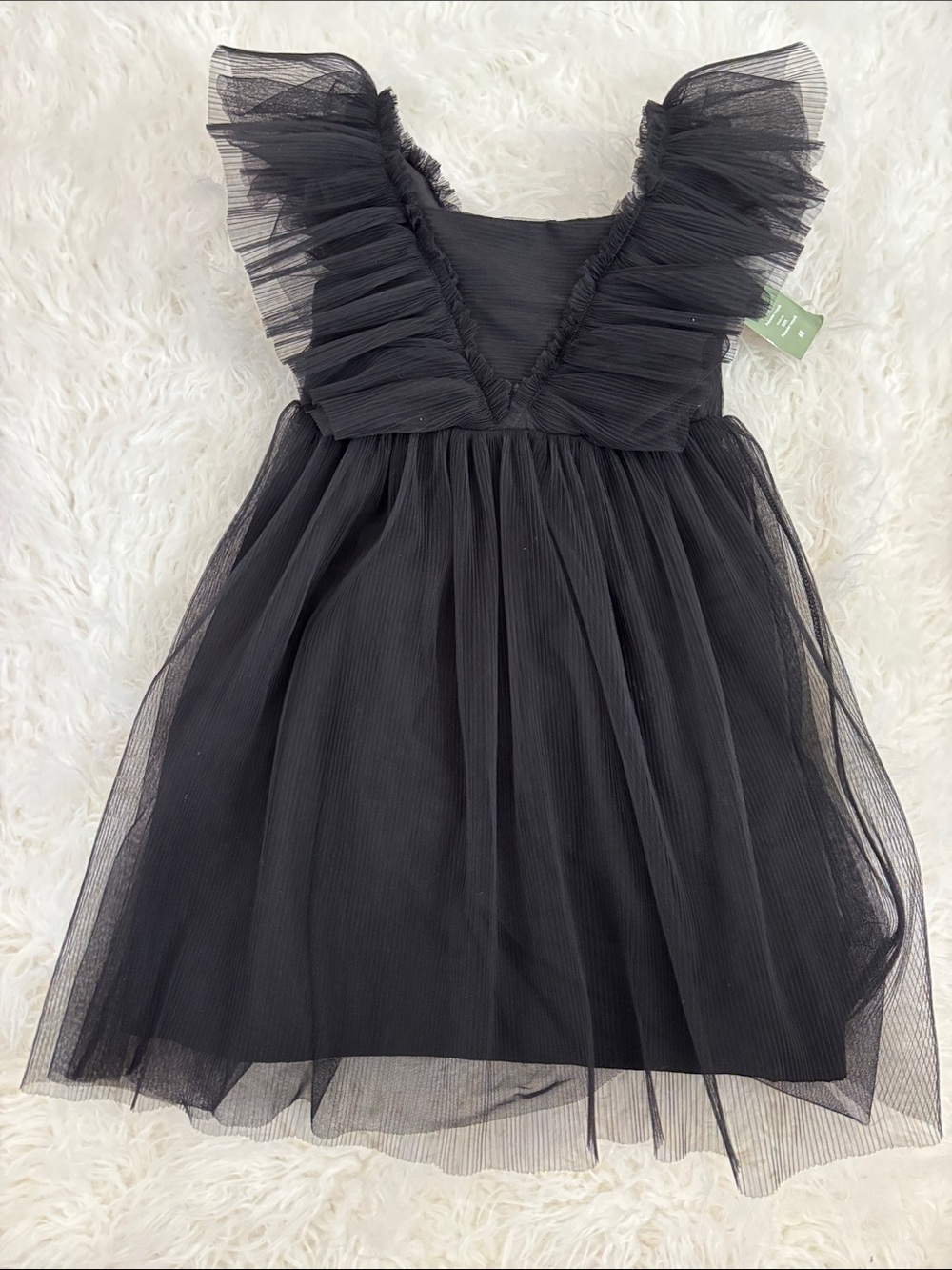 NWT H&M Black Tulle Ruffle Girls' Dress size 7-8Y
